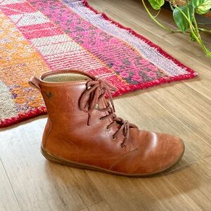 Vivo Barefoot Tan Leather Women’s Lace Up Boots